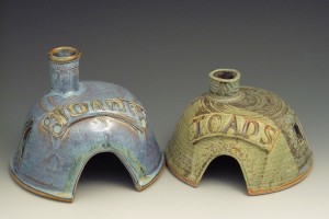 Toad Houses Green And Blue