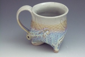 Tripod Mug Blue And White