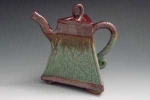 Hand Built Triangle Tea Pot